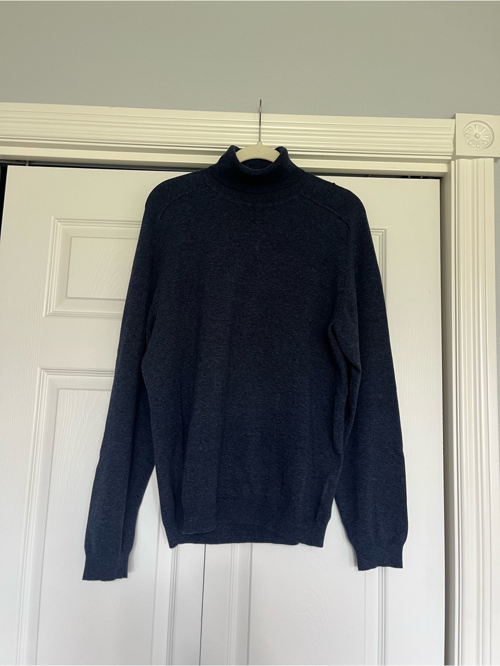 Men's Navy Turtleneck Sweater